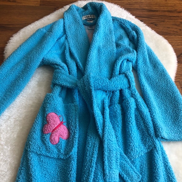 Cozy Girls Robe - with belt - size 6 - Picture 2 of 4